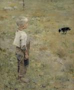 Akseli Gallen-Kallela Boy with a Crow Germany oil painting artist